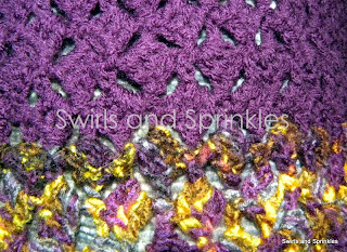 Swirls and Sprinkles: Convertible shawl crochet pattern