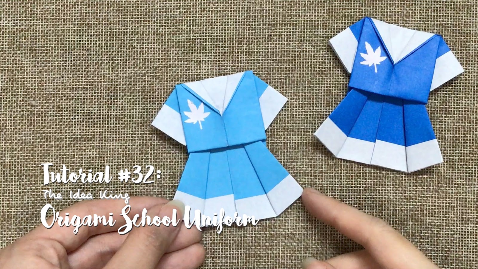 Tutorial 32 Origami School Uniform The Idea King