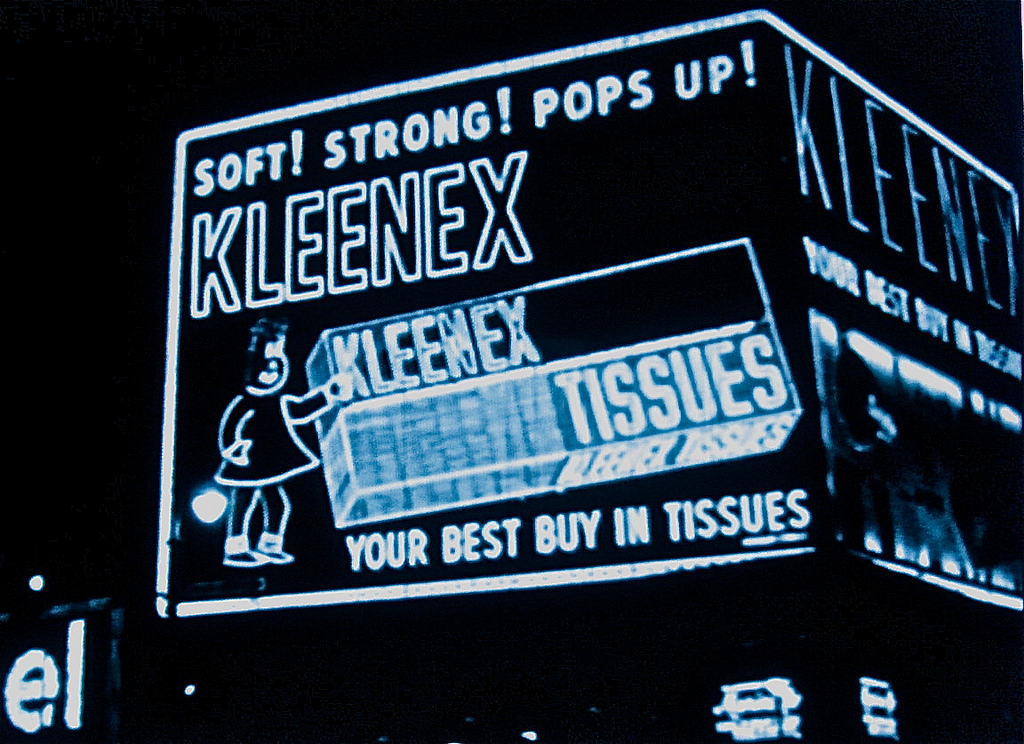 1950's Postcard Puzzle Time Square Little LuLu Kleenex