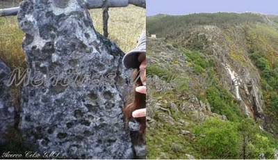 Vista da Frecha da Mizarela com uma foto tirada do local onde existem as Pedras Parideiras