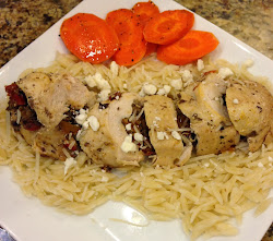 chicken breasts pressure cooker stuffed hawaii taste topped orzo feta served cheese