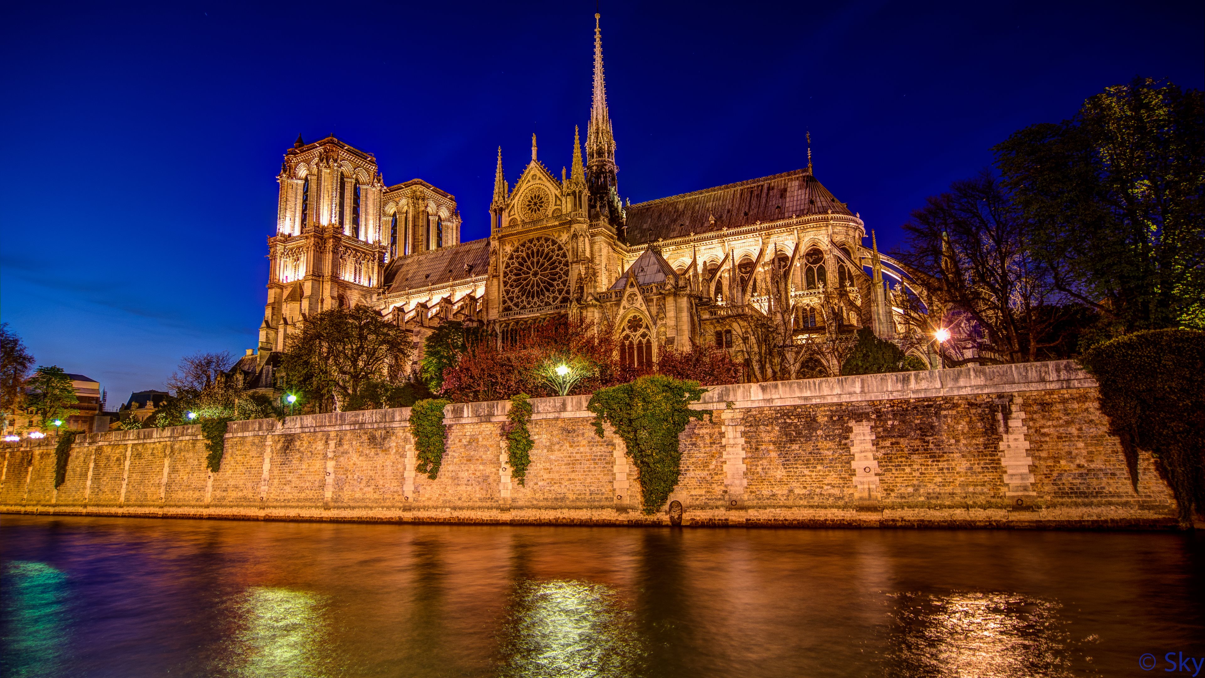 Notre Dame Paris France at Night