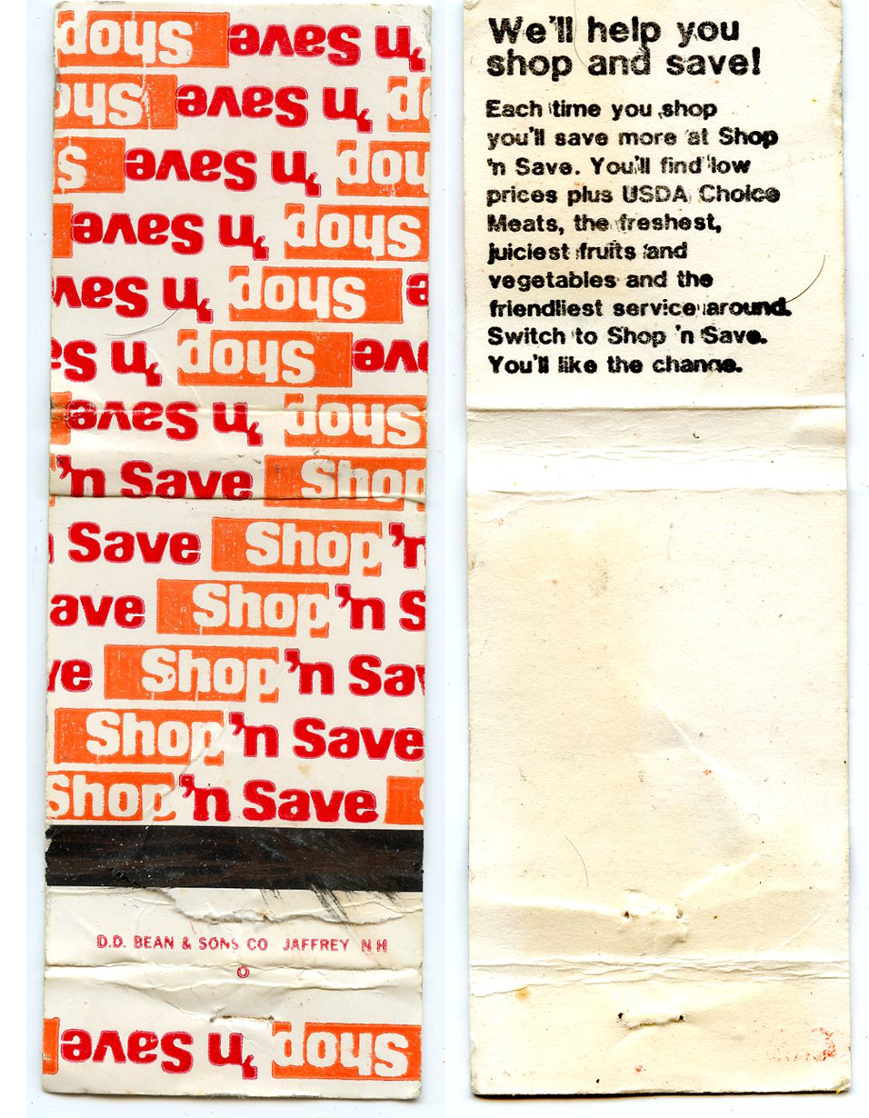 Scanned Vintage Graphics: Shop and Save Matchbook
