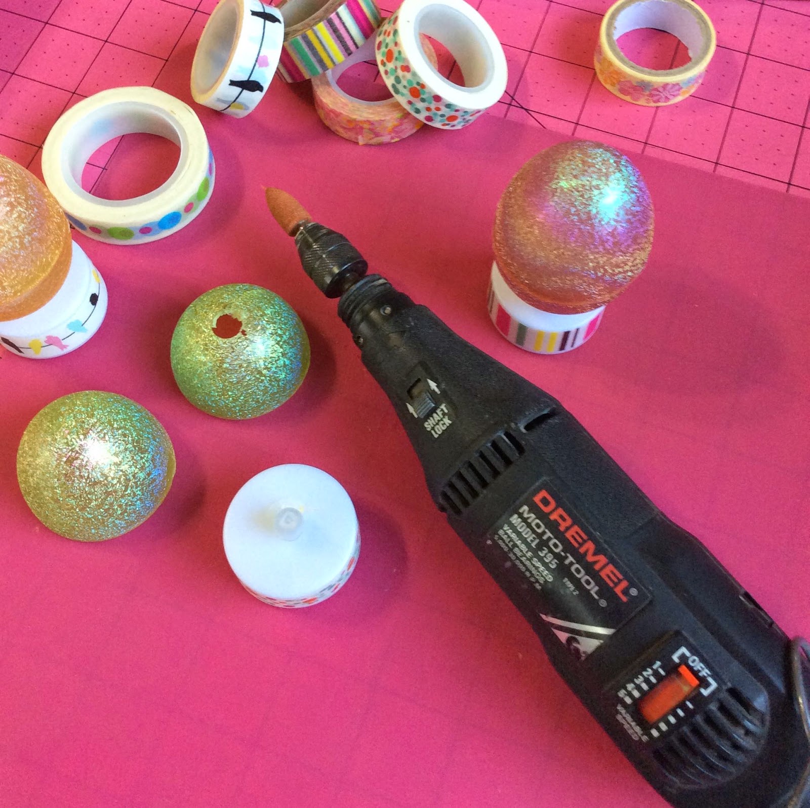 how to drill hole in plastic egg with Dremel stefanie girard