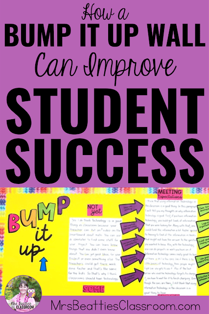 Photo of bump it up wall with text, "How a Bump It Up Wall Can Improve Student Success."