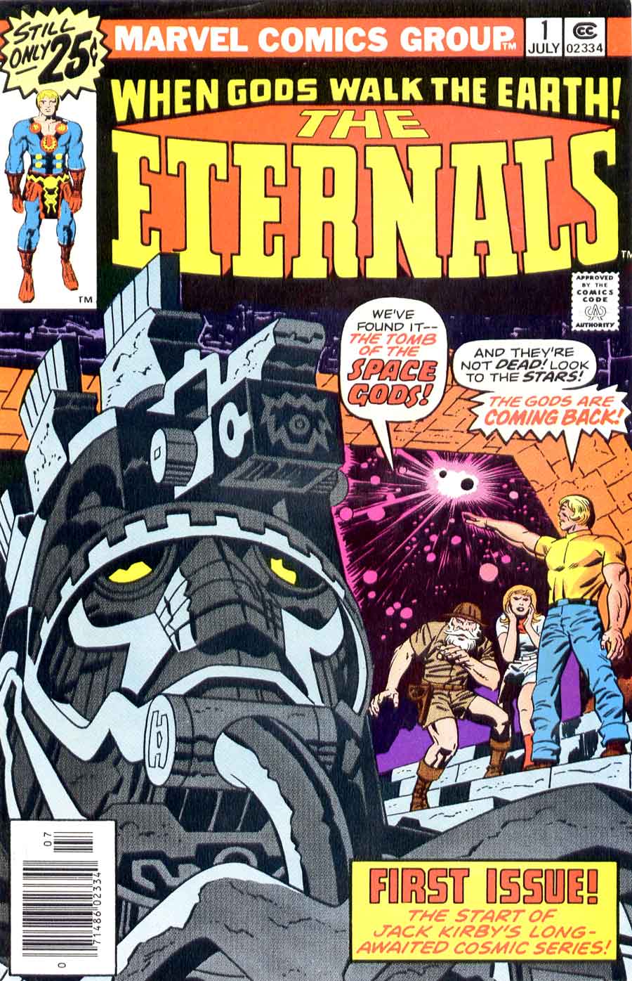 Eternals #1 Jack Kirby marvel key issue 1970s bronze age comic book cover - 1st appearance