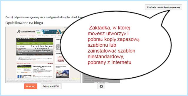 Tworzenie kopii zapasowej szablonu (motywu) na Bloggerze.