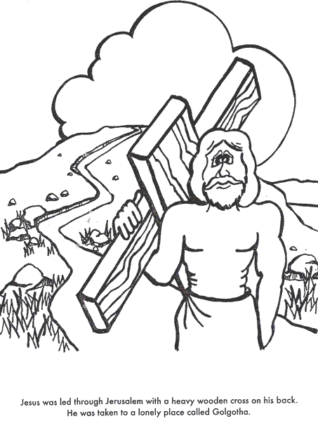 Gambar Mewarnai Yesus Disalib - sukagambarku