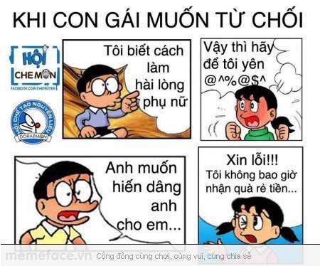 Ảnh chế Nobita thất tình buồn nhưng cười ra nước mắt