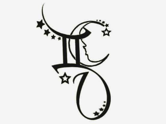 Cute gemini tattoos designs with stars