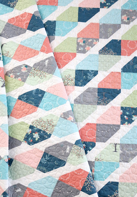 Twist Tie Quilt using Fairy Edith Fabrics - quilt by Andy of A Bright Corner