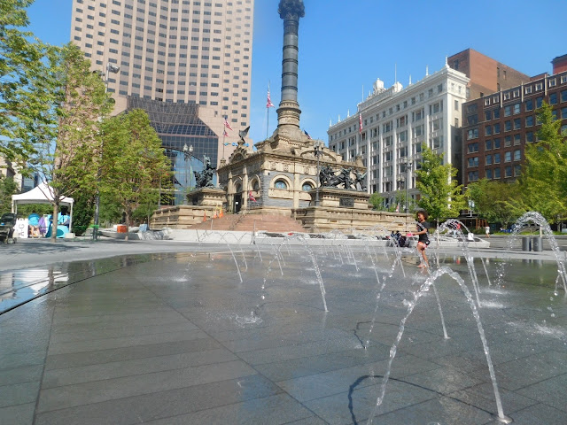 Cleveland Public Square's splash pad