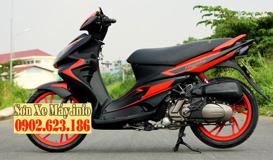 Sơn phối màu xe Hayate màu cam đen nhám