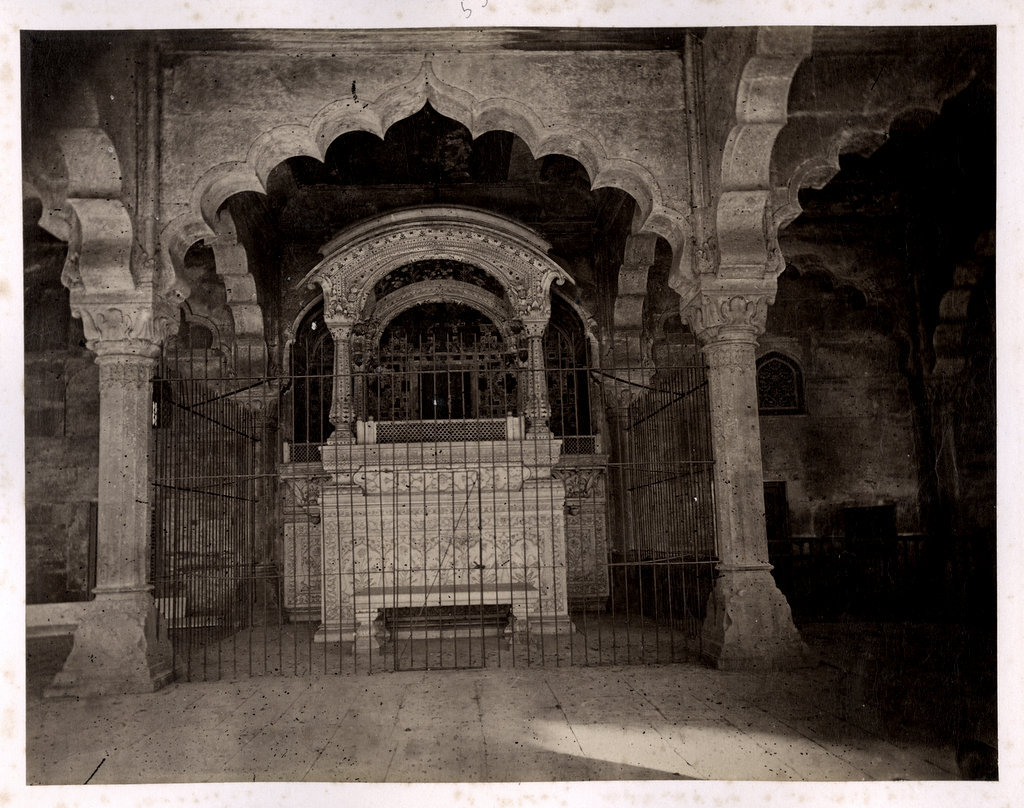 Site of the Peacock Throne, Red Fort, Delhi - Circa 1880's