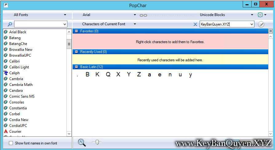 PopChar 8.2 Full Key Download, Phần mềm giúp chèn các ký tự đặc biệt