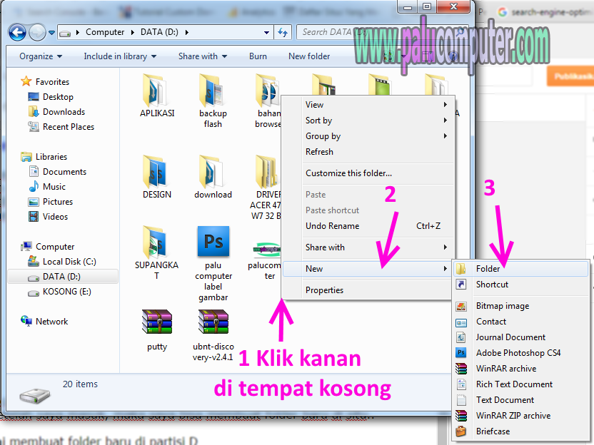 Langkah-langkah Membuat Folder Baru Pada Komputer - Belajar Komputer