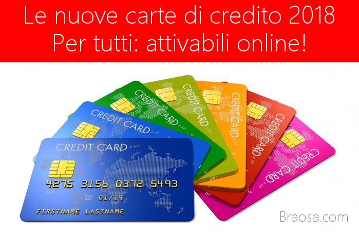 Le carte di credito più convenienti attivabili da tutti online