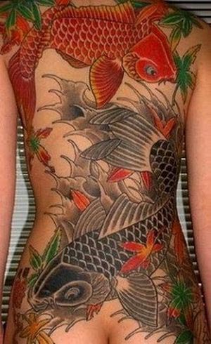 afrenchieforyourthoughts: Koi Fish Tattoos Designs On Ribs