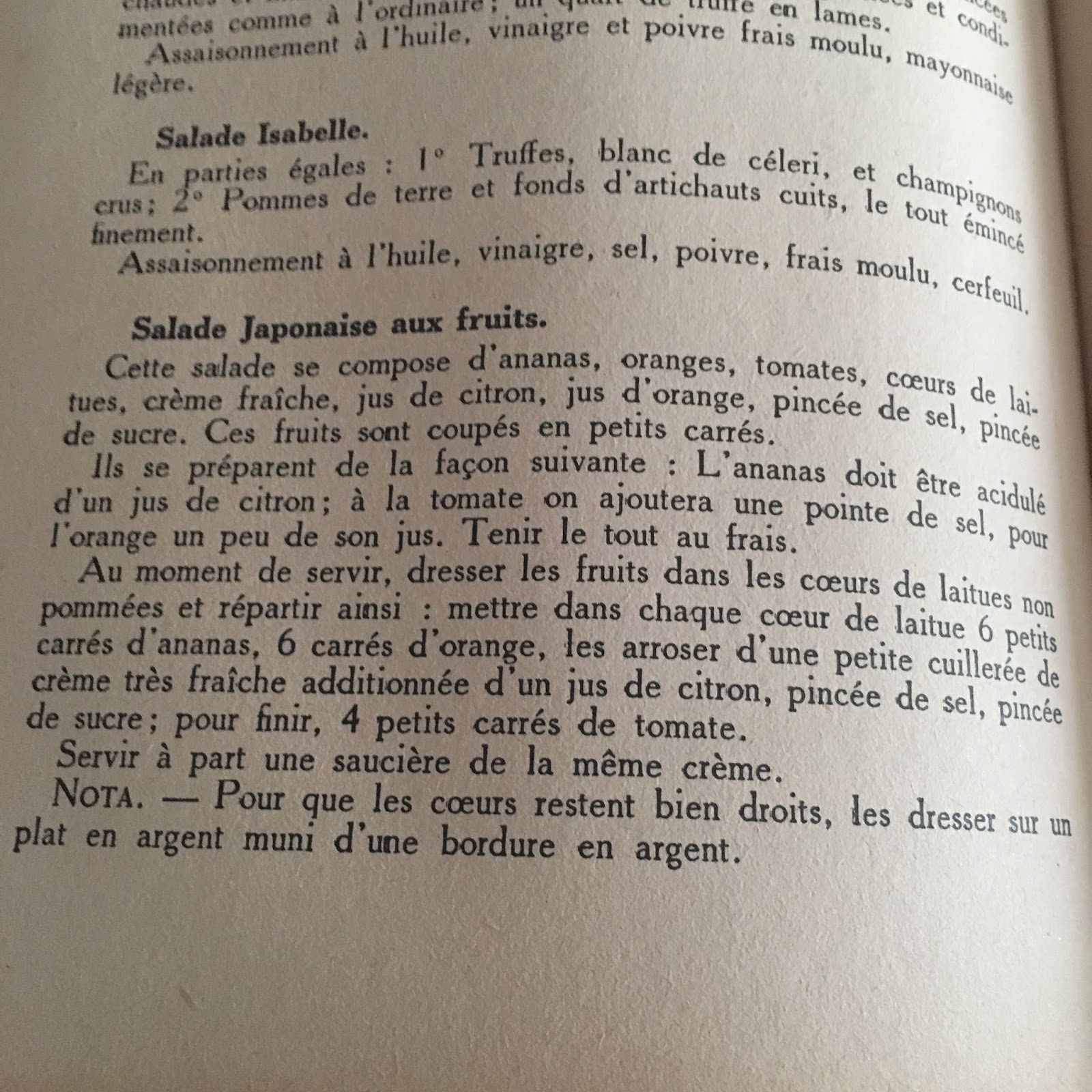 Salade Japonaise alla Frutta di Escoffier per il Club del 27 Tessera 86