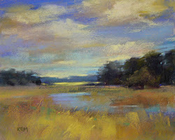 paintings landscape marsh painting karen margulis artist landscapes golden pastel lowcountry drawing fine abstract artists simplify dailypainters country watercolor reference