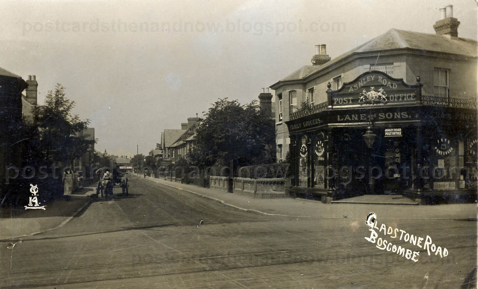 Postcards Then and Now Dorset, Gladstone Road c1910