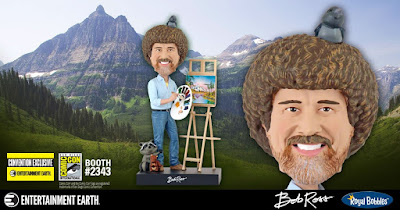 San Diego Comic-Con 2018 Exclusive Bob Ross Variant Polyresin Bobble Head by Royal Bobbles x Entertainment Earth