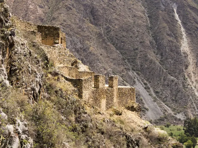 Pinkuylluna Ruins above Ollantaytambo Peru in the Sacred Valley