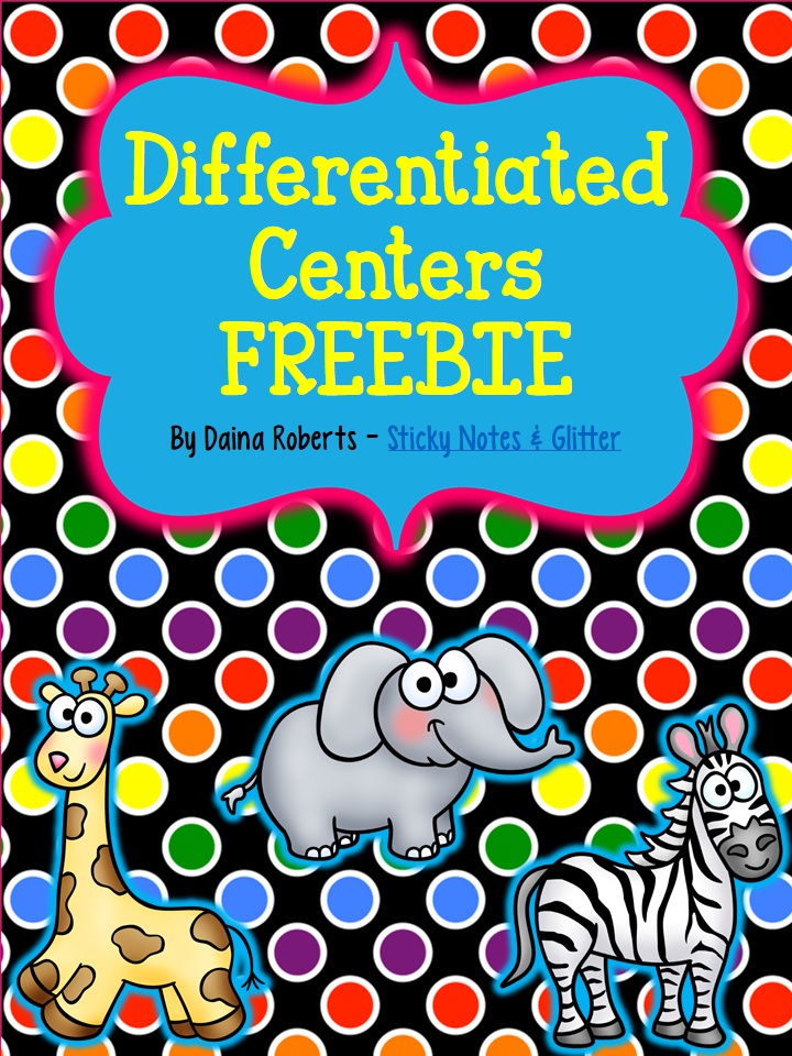 Sticky Notes & Glitter Differentiated Reading Centers An Overview & a