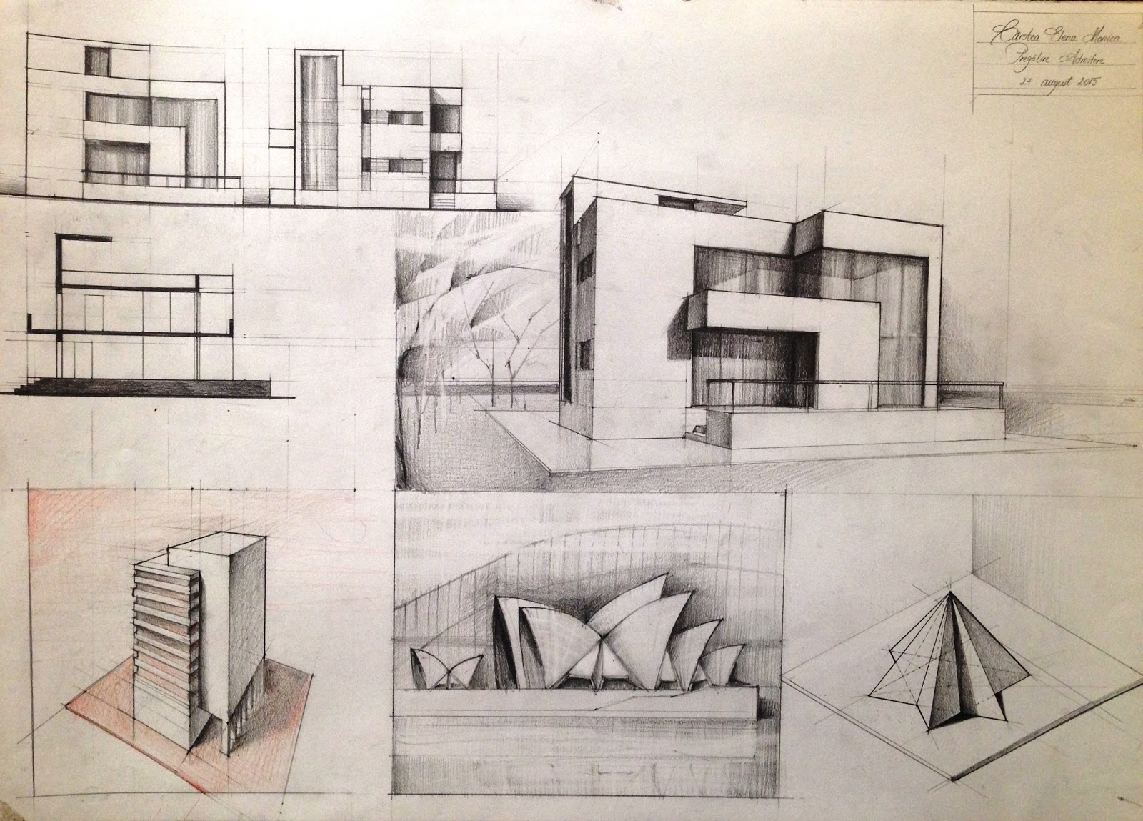 Summer preparation for architecture exam - drawings and advice - Dreams