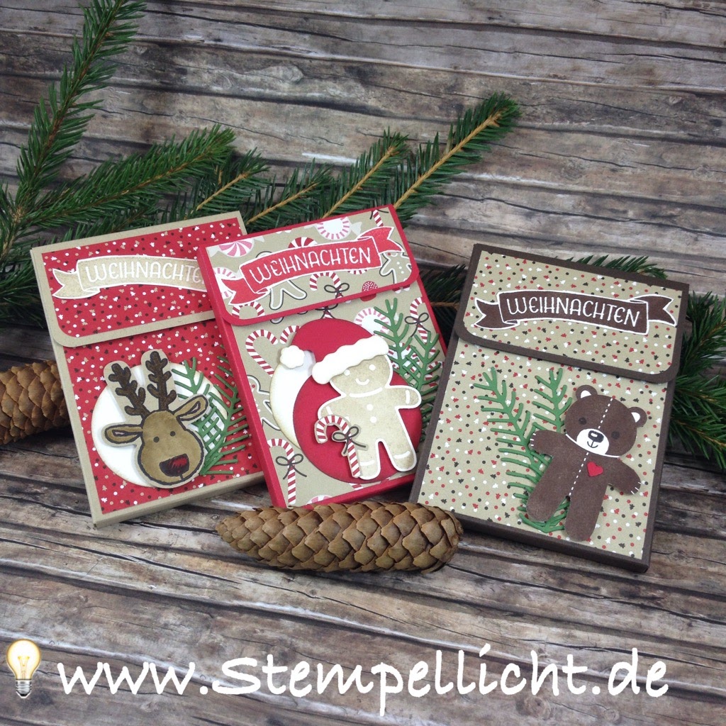 Stempellicht: Ausgestochen Weihnachtlich Schokolinsen-Mini-Adventskalender