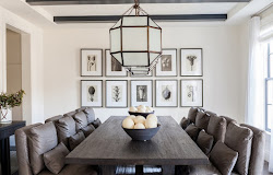farmhouse modern dining room wood ceiling gray beams dark westport stained leather inside wall table contemporary interior chango chic inviting