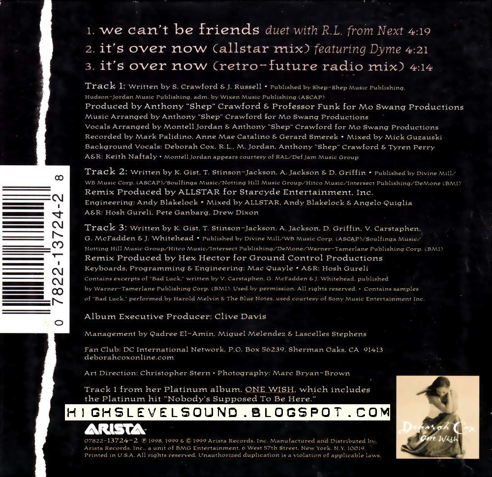 highest level of music Deborah Cox Duet W/ R.L We Can