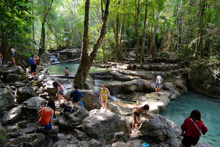 wodospady erawan, kanchanaburi wodospady erawan, kanchanaburi