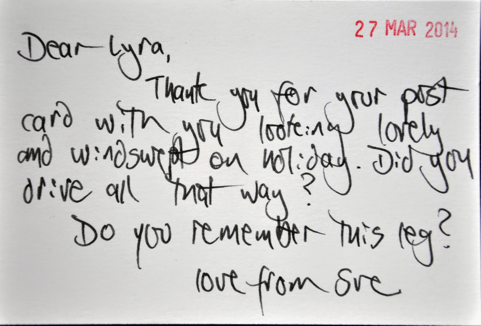 The Postal Ledger Correspondence art (between Lyra and Sue)