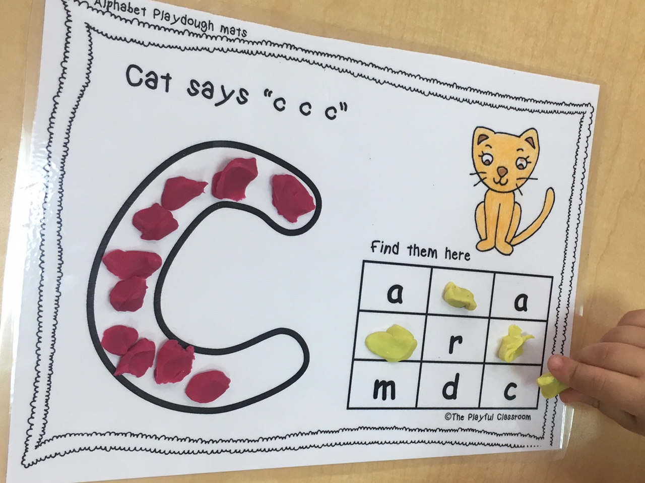 The Playful Classroom Alphabet sounds play dough mats