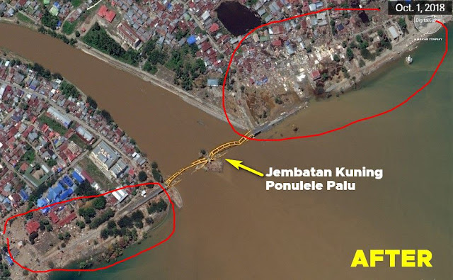 Foto Satelit: SEBELUM dan SESUDAH Gempa dan Tsunami Palu ...