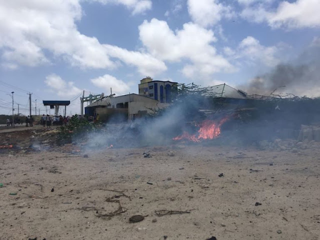 Daawo:- Khasaarihii Ka Dhashay Qaraxii Maanta Ka Dhacay Muqdisho