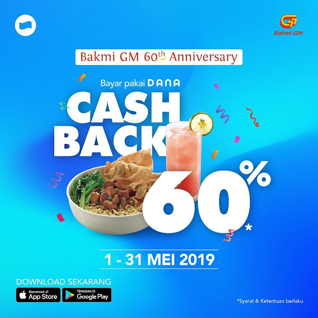 #Dana - #Promo Cashback Hingga 60% di BakmiGM (s.d 31 Mei 2019) #Dana - #Promo Cashback Hingga 60% di BakmiGM (s.d 31 Mei 2019)