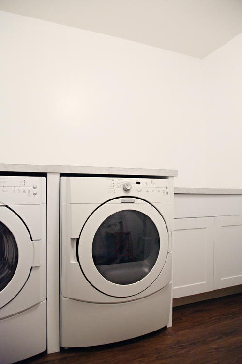 Laundry Room Update Lowering Hookups & Installing a Counter IHeart