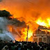 Oba of Lagos, Rilwan Akiolu jumps inside the Lagoon as palace on fire?