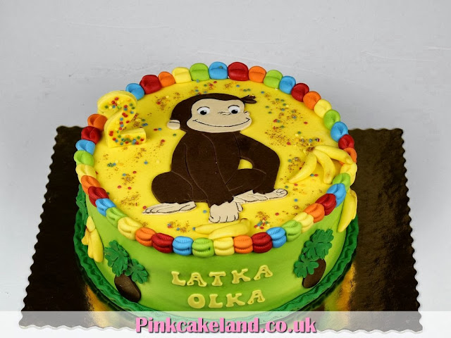 Curious George bday cake in London