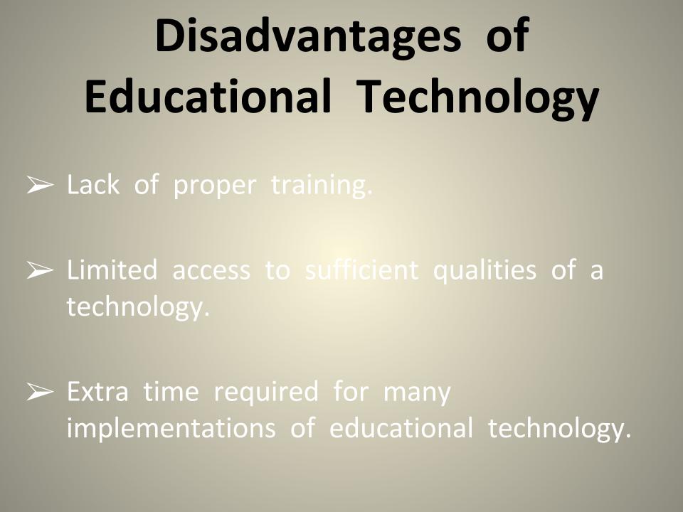 Philo Michael Disadvantages Of Educational Technology