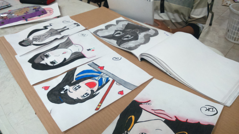 Fotos del curso de dibujo cómic manga
