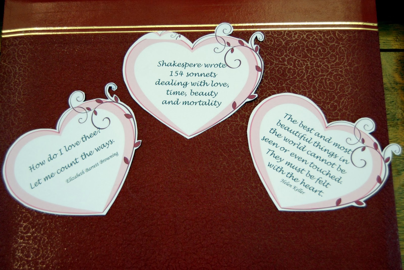 samples of Valentine sentiments
