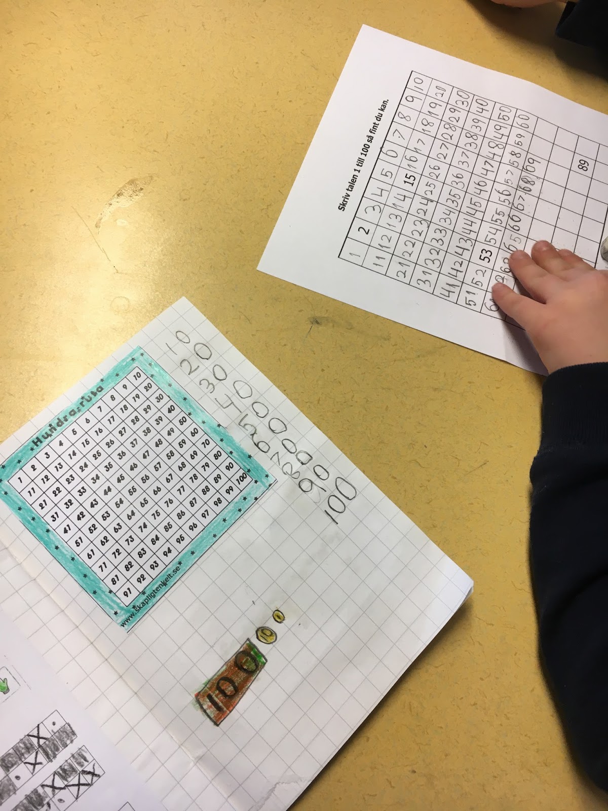 2010 - Årskurs 1 på Gullviksskolan: 100-rutan