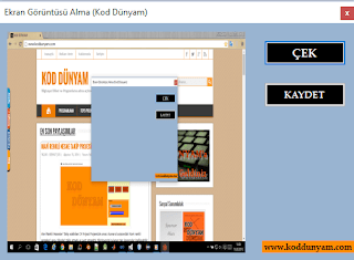 Ekran Çekme ve Kaydetme Ekran Çekme ve Kaydetme