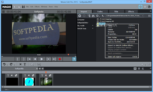 برنامج تعديل الفيديو والكتابة عليه واضافة المؤثرات MAGIX Movie Edit Pro 2016