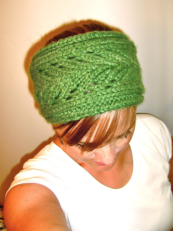 I'd Rather Be Knitting Green Leaf Headband