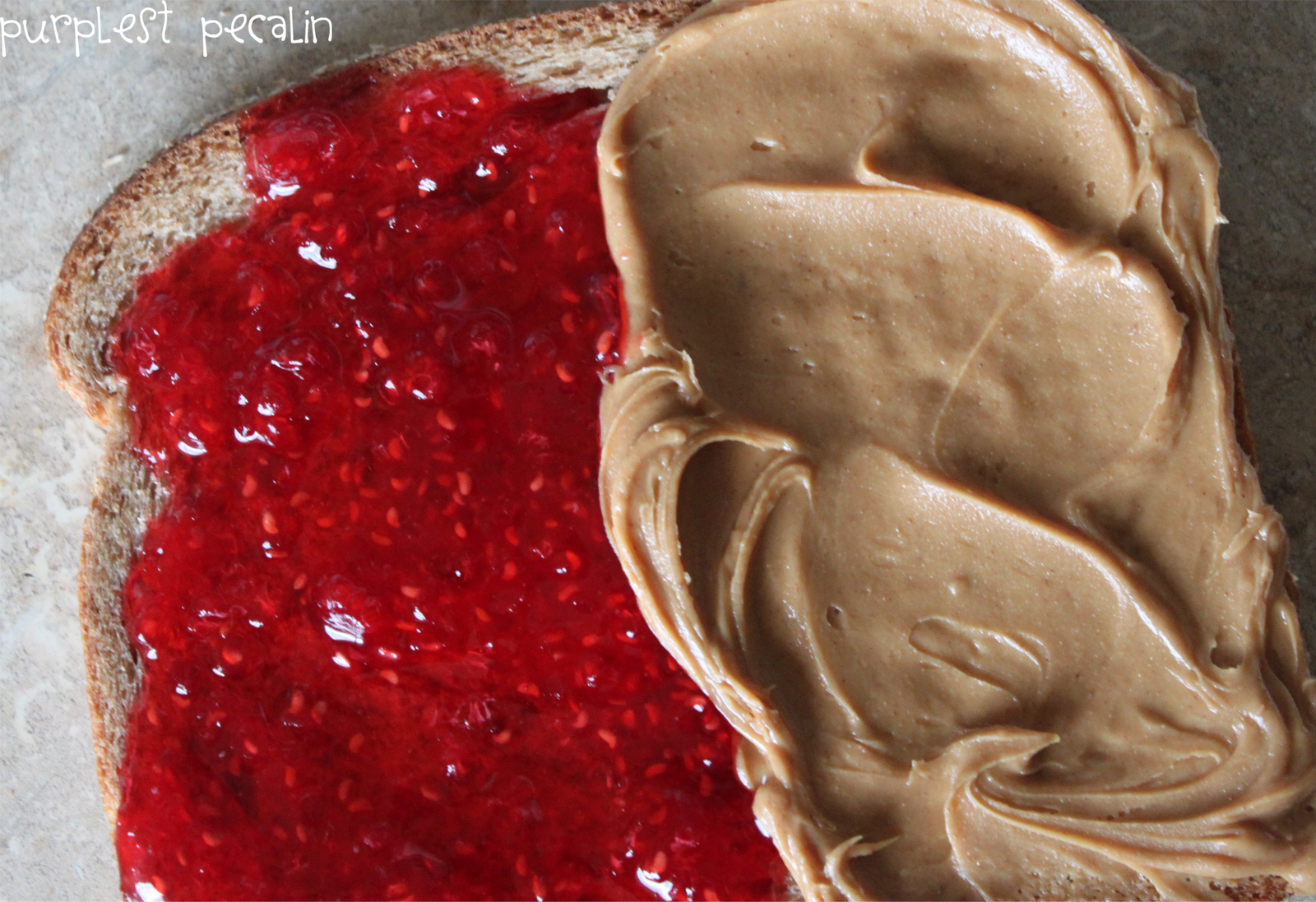 Purplest Pecalin Peanut Butter and Jelly Bacon Sandwich