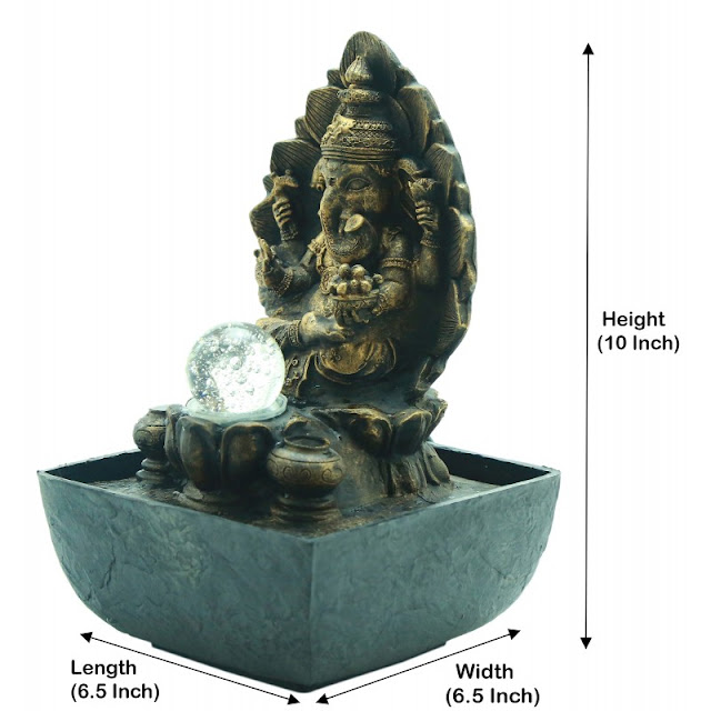 Home Decor Ganesha Water Fountain Mist Of Moon India